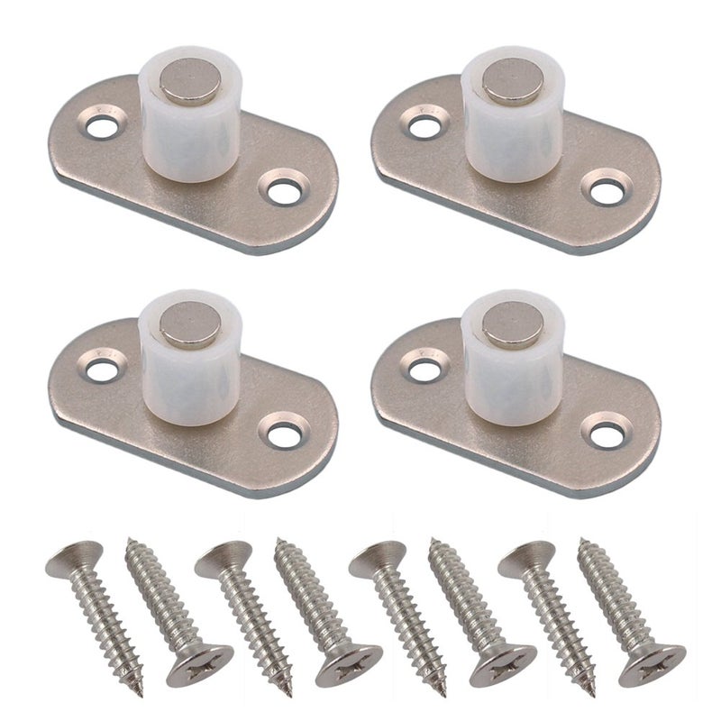 DEEKOUDT 4 Piece Sliding Barn Door Nylon Guide Wheel, Floor Guide Roller Bracket for Furniture Hardware, Moving and Aluminium Doors - Image 1